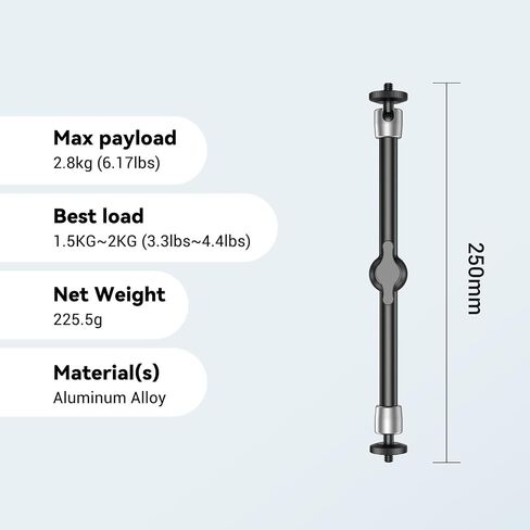 Smallrig 9.8 بوصة السحرية الذراع 2 عبوة ، وذراع الذراع التعبير القابل للتعديل مع 2/4 "برغي الخيط ، لتجهيز الكاميرا/مصباح LED ، 5317 in Kuwait