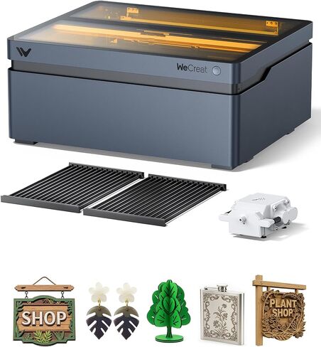 WECREAT Laser Engraver with Air Assist, 20W(20,000mW) Desktop Diode Laser Engraver and Cutter with Auto-Lifting Enclosure for Wood Acrylic Metal Leather DIY in Kuwait