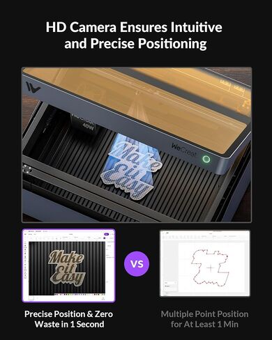 WECREAT Laser Engraver with Air Assist, 20W(20,000mW) Desktop Diode Laser Engraver and Cutter with Auto-Lifting Enclosure for Wood Acrylic Metal Leather DIY in Kuwait
