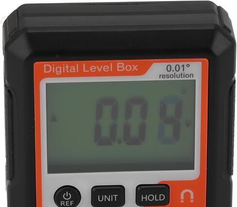 Digital Level Box with Magnetic Attachment Function, Data Lock, and Angle Slope Conversion Protractor Angle Finder Gauge for Carpentry Building Masonry Bevel (Black White) in Kuwait