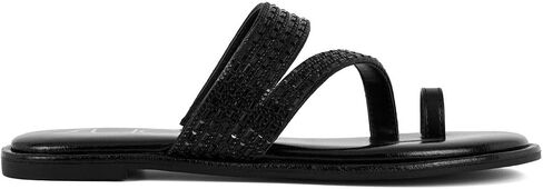 Sugar Women's Strappy Toe Loop Sandals with Cushioned Sole – Open-Toe Slip-On Flip Flops in Vegan Leather in Saudi Arabia