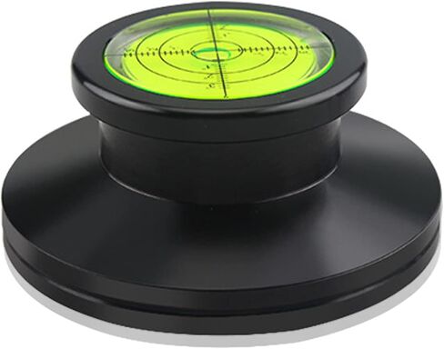 Turntable Weight Record Stabilizer 10.2Oz Turntable Level with Bubble 50Hz Speed Measure Strobe Scale Record Puck LP Weight Aluminum Vinyl Clamp for Record Player Phonograph (Silver) in Saudi Arabia