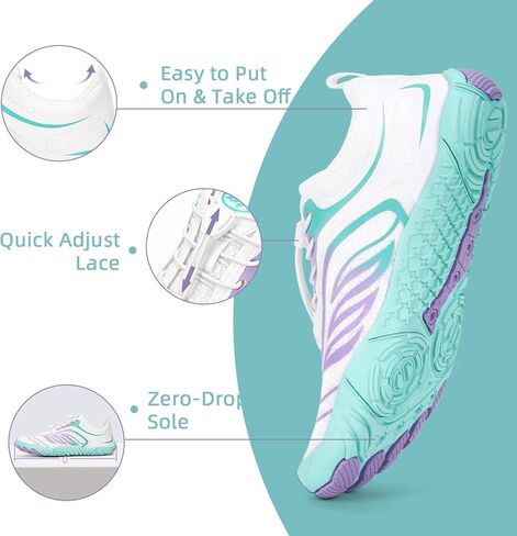 Hike Barefoot Water Swim Shoes for Women Men Footwear, Beach Sports Quick Dry Aqua Wide Toe Box Non-Slip Athletic Shoes for Pool River Hiking Diving Surfing Kayaking Boating Fishing Water Sports Gym in Saudi Arabia