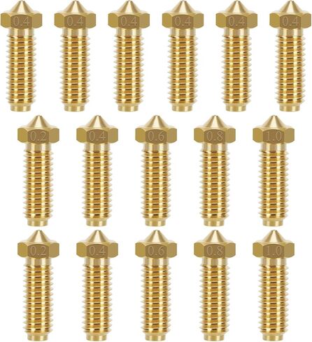 10pcs 0.4 ملم فوهات نحاسية لـ anycubic kobra 3 ، طقوس فوهة البثق مع إبرة التنظيف والملاقط والغرور in Saudi Arabia