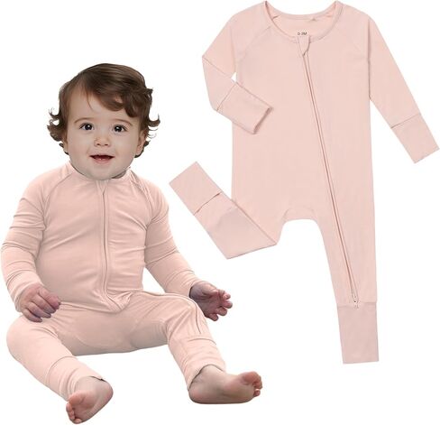 Baby Pajamas for Boys & Girls 0-24 Months, Viscose from Bamboo, Opaque Convertible Sleeper, Snug Fit, YKK 2-Way Zipper in Saudi Arabia