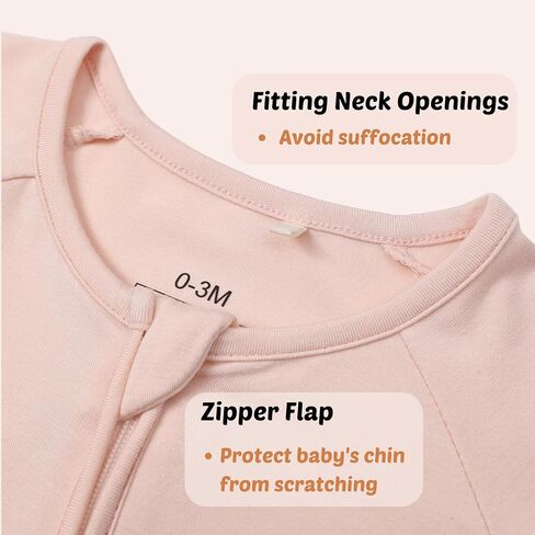Baby Pajamas for Boys & Girls 0-24 Months, Viscose from Bamboo, Opaque Convertible Sleeper, Snug Fit, YKK 2-Way Zipper in Saudi Arabia