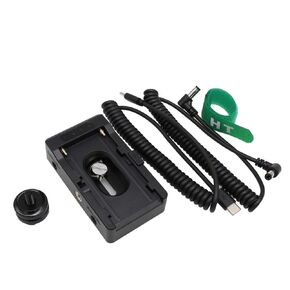 NP-F970 570 550 750 Battery Plate Adapter, PD USB-C, DC 12V 8V for Blackmagic Sony Canon Camera Monitor Wireless Transmitter Receiver Mic LED Light