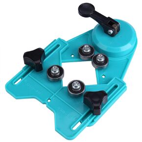 Drill Bit Hole Saw Jig Fixture, Adjustable Drill Hole Locator with Vacuum Base Sucker for Ceramic, Tile, Glass, Marble, Porcelain