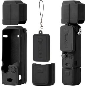 غلاف السيليكون لـ Osmo Pocket 3 حالة وقائية لـ DJI Pocket 3 Lens Protector Scratch Scread Skiner Compatistics مع DJI Osmo Pocket 3 Creator Combo Accessories
