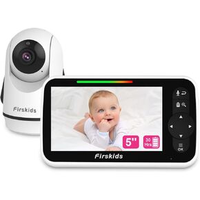5" Baby Monitor with 30Hour Battery Life, 1000ft Long Range Baby Monitor with Camera and Audio, Night Vision VOX Mode 2 Way Talk for Baby Elderly Indoor Monitoring