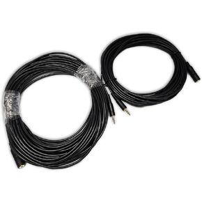 75 ft Bundle (2 Pieces 50 ft, 25 ft) Remote Extension Cables for LANC, DVX and Control-L Cameras and Camcorders from Canon, Sony, JVC, Panasonic