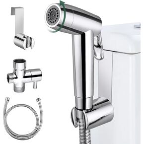 JiGiU Bidet Sprayer for Toilet Handheld Bidet Sprayer Set Toilet Faucet Sprayer Shower Shattaf Toilet Attachment Two Spray Mode with Hose Easy to Install for Feminine, Baby Cloth, Diaper, Pet or Car