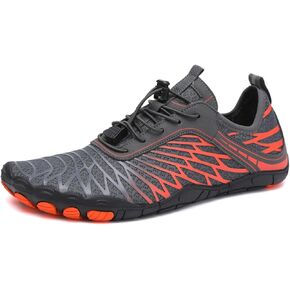 Barefoot Wide Toe Water Shoes Trail Running Boots Quick Drying Breathable Waterproof Non-Slip (Orange, Adult, Women, 9, Numeric Range, US Footwear Size System, 9.5, Wide)