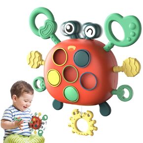 Montessori Toy for 1 2 3 4 Year Old Toddlers - Educational Activity Birthday Gifts Developing Sensory Toys for Pull String Activity Motor Skills - Travel Toys for Plane Car, Gifts for Boys Girls