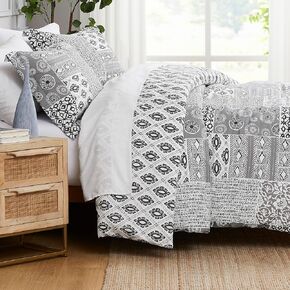 Southshore Fine Living, Inc. Oversized California King/King Duvet Cover Set – Hotel Quality, Easy Care, Fade-Resistant Bedding – Includes 1 Duvet Cover and 2 Pillow Shams, Botanical Leaves Grey