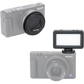 Mini LED Video Light & Magnetic Lens Cap Cover for Sony ZV-1F ZV1F Camera