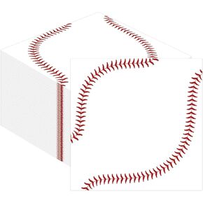 60 PCS Baseball Napkins Disposable Napkins - Lunch Dinner Napkins for Entertaining Sports Themed Party Baseball Birthday Party Decorations (13 "X13")