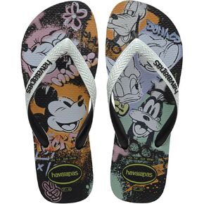 Havaianas Disney Stylish Flip Flops - Mickey Mouse Sandals - Black, 9/10 W, 7-8M
