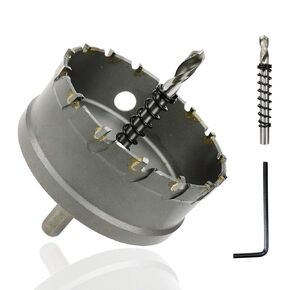 Hole Saw 3.15"/80mm Cutting Dia Carbide Hole Cutter for Stainless Steel Sheet and Metal