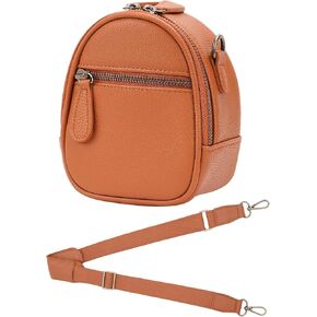 Camera Sling Bag, Waterproof PU Leather Crossbody Camera Bag for DSLR/SLR/Mirrorless, Small Shockproof Case for Photographers, Mini Cute Case 2L Black