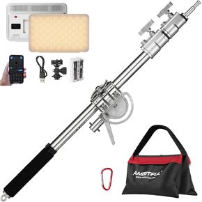 AMBITFUL MF-01 Metal Heavy Stainless Cross Arm Steel with Video ligthing 232 cm Photo Studio Kit Boom Arm 94 cm - 232 cm 37-91 Inch Light Stand Cross Arm for C-Stand