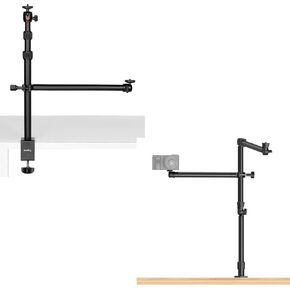 حزمة ： SmallRig Camera Desk Mount Table Staph مع ذراع سحرية ورأس الكرة 1/4 بوصة وكاميرا سطح المكتب الحية