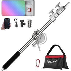 AMBITFUL MF-01 Metal Heavy Stainless Cross Arm Steel with Video Lighting 232 cm Photo Studio Kit Boom Arm 94 cm