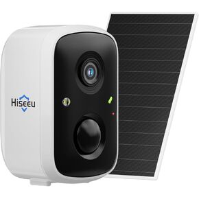 Hiseeu Security Cameras Wireless Outdoor, WiFi Pro 5G/2.4G Cameras for Home Security, Solar Powered, Motion Detection, 2-Way Talk, Color Night Vision, Compatible with Alexa, 64G SD Card Storage