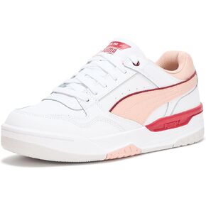 PUMA Women's Rebound Retro Shoes, White-Rose Quartz-Feather Gray, 5.5