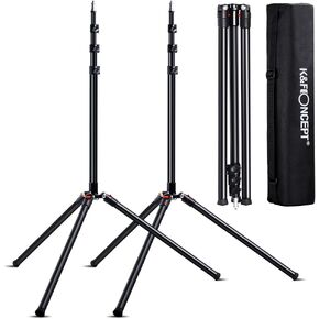 K&F Concept 4 Pack Aluminium Photography Light Stand with Ball Head Hot Shoe for Video Portrait, Product Photography, Relfectors, Softboxes, Umbrellas, Backgrounds