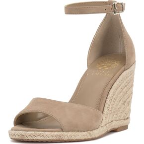 Vince Camuto Women's Felyn Wedge Sandal, Tortilla Suede, 7