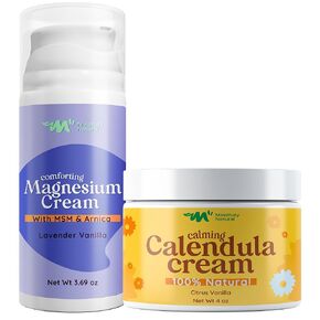 Day & Night Bundle - Magnesium Cream for Sleep (Lavander Vanilla) and Calendula Soothing Cream