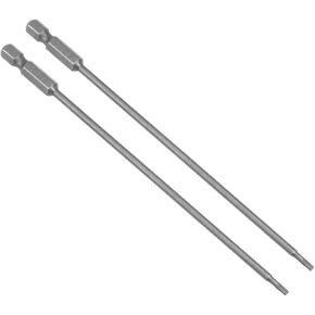 uxcell 2 Pcs T8 Magnetic Torx Screwdriver Bits, 1/4 Inch Hex Shank 5.9-inch Length S2 Security Tamper Proof Screw Driver Kit Tools