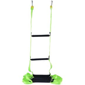 Fire Escape Ladder,32.8 Feet Emergency Rope Ladder Flame Resistant,Safety Balcony Fire Ladder with Hooks,Fast to Deploy Portable and Reusable 3 Story,Weight Capacity up to 2000 Pounds
