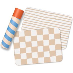 Montessori Placemat for Kids, Silicone Mats for Toddlers, Table Setting Placemats for Children, Non Slip, 16 x 12 inch, Set of 2