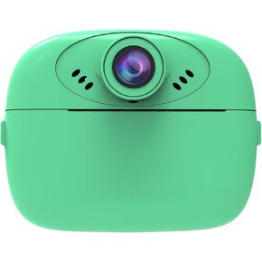 Kids Instant Print Camera, Black & White Thermal Photo Printer, Portable Travel Selfie Digital Cameras for Ages 3-12, Perfect Christmas Birthday Gifts for Boys & Girls (Green)