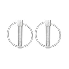 Stainless Steel 316 Lynch Pin Fastener Linch Pin Ring Catch, Heavy Duty Marine Tractor Linch Pin Clips Shaft Locking Pin (2Pack, Pin Diameter: 10mm)