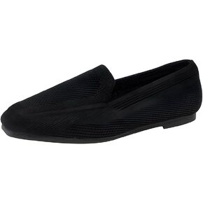 Ying Lan Womens متماسكة الباليه أحذية ، سيدات مريحة مربع مربع أحذية حذاء عارض على راقصة الباليه الناعمة المشي أحذية