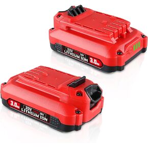 MANUFER 2-Pack V20 3.0Ah 20V Lithium Battery Replacement for Craftsman 20V Battery V20 CMCB202 CMCB202-2 CMCB201 CMCB204 CMCB206 CMCB204-2 Compatible with Craftsman Battery 20V Cordless Power Tools