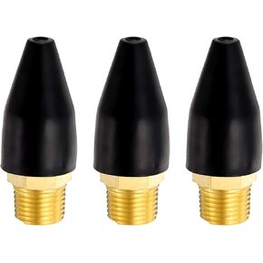 HARFINGTON 3pcs Air Nozzle Tip 1/8" Rubber Blow Gun Tip for Air Blow Guns Tool Parts & Accessories, Black