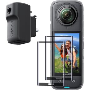 CYNOVA insta360 X4 Mic Adapter with Screen Protector