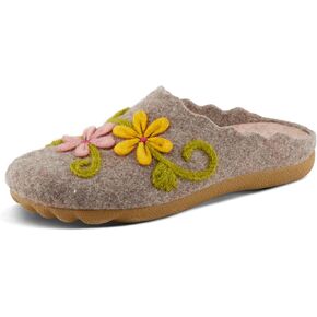 Flexus Women's ROSEBURG Leather Slides with Adjustable Straps, Cushioned Insole, and Durable Outsole
