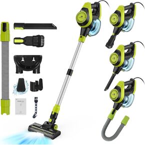 Cordless Vacuum Cleaner, Vacuum Cleaners for Home with Powerful Suction 50Mins Runtime, Self-Standing Stick Vacuum with LED Headlights, 6 in 1 Lightweight Handheld Vac for Pet Hair Carpet Hard Floors