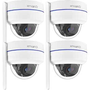 xmartO [AI Tracking Dome CAM 2K HD Metal Dome PTZ Wireless Security Camera with Automatic Tracking, 2-Way Audio and Night Vision (Standalone WiFi Camera, DPM3034 4-Pack)