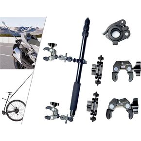 360 Motorcycle Mount Kit, Universal Adjustable 360 Camera Mount for Motorcycle Handle, Compatible with Insta360 X4 Accessories, Bike Mount for GoPro Camera