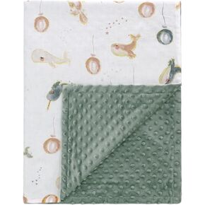 Baby Blanket for Boys Girls Soft Micro Fleece Kids Baby Blanket Throw Blanket with Dotted Backing Shower Gifts 40x30 Inches (Whale Balloon)