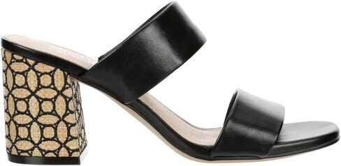 Michael By Michael Shannon Zaina - Women's Two Band Open Square Toe Block Heeled Sandals in Saudi Arabia