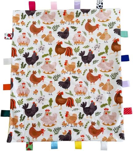 Tag Blanket for Babies, Soft Baby Security Blanket with Tags, Cute Baby Sensory Blanket, 55x45CM/21.7x17.7INCHES in Kuwait