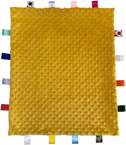 Tag Blanket for Babies, Soft Baby Security Blanket with Tags, Cute Baby Sensory Blanket, 55x45CM/21.7x17.7INCHES in Kuwait