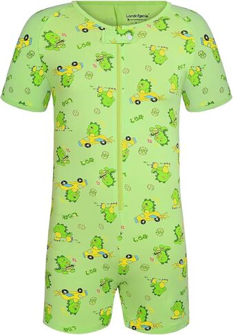 Men's Short Sleeve Romper Crotch Shirt Bodysuit One Piece Pajamas in Kuwait